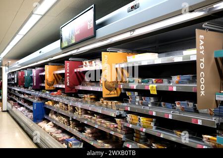 waitrose Supermarkt Filiale, Innenraum, ramsgate Town, East kent, großbritannien märz 2024 Stockfoto