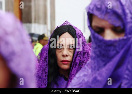 PROCESION-JESUS-DEL-GRAN-PODER Quito, viernes 29 de marzo del 2024 Procesion de Semana Santa o Semana Mayor, de Fieles Catolicos, Jesus del Gran Poder 2024, en el Centro historico de la Capital. Fotos:Rolando Enriquez/API Quito Pichincha Ecuador ACE-PROCESION-JESUS-DEL-GRAN-PODER-ff1018d31a5cf6c71c0552b9be976f5e Copyright: XROLANDOxENRIQUEZx Stockfoto