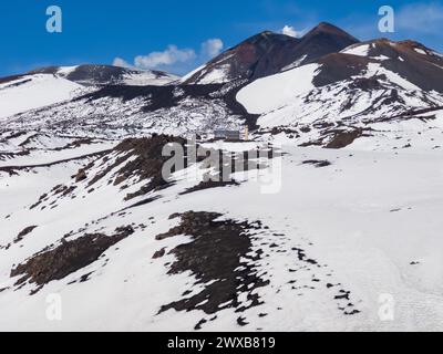 Fantastische Aussicht vom Ätna Ätna, Sizilien, Italien. Stockfoto