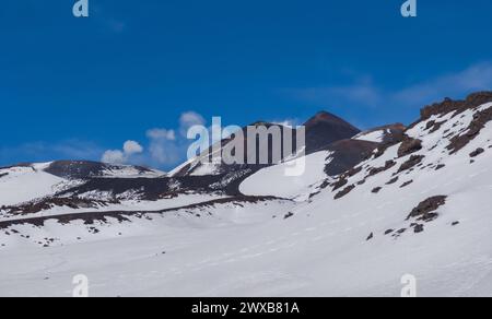 Fantastische Aussicht vom Ätna Ätna, Sizilien, Italien. Stockfoto