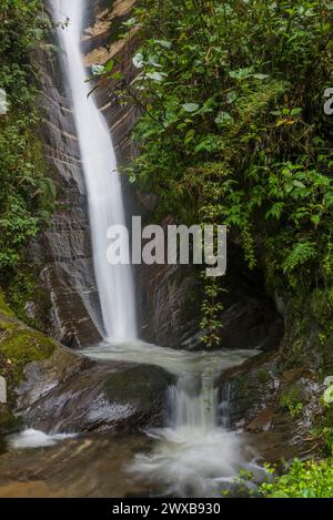 Wasserfall in Papallacta, Ecaudor Andes, Ecuador, Südamerika Stockfoto