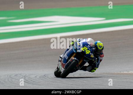 Portimao, Portugal. März 2024. PORTIMAO, PORTUGAL - 22. MÄRZ: Marcos Ramirez aus Spanien, OnlyFans American Racing Team während des Grande Premio Tissot de Portugal, MotoGP-Klasse, Freies Training am Autodromo Internacional do Algarve am 22. März 2024 in Portimao, Portugal. (Foto von Henk Seppen/Orange Pictures) Credit: Orange Pics BV/Alamy Live News Stockfoto