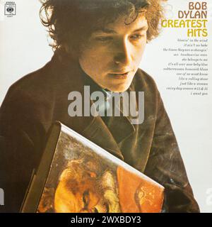 Bob Dylan Greatest Hits Album des amerikanischen Singer-Songwriters, Vinyl-LP-Cover Stockfoto