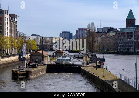 Mühlendammschleuse, Berlin-Mitte, Deutschland Stockfoto