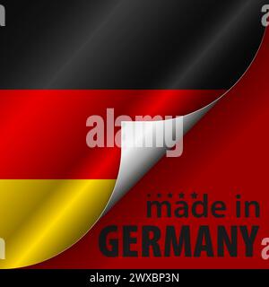 Made in Germany Grafik und Label. Element der Wirkung für die Verwendung, die Sie daraus machen möchten. Stock Vektor