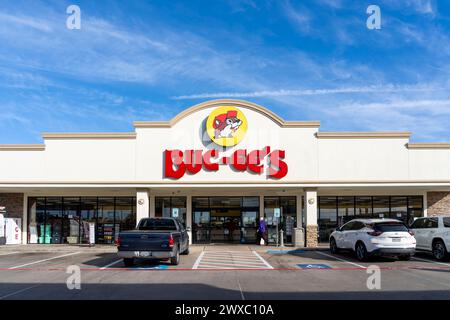 Ein Buc-EE-Laden an einer Tankstelle in Houston, Texas, USA. Stockfoto