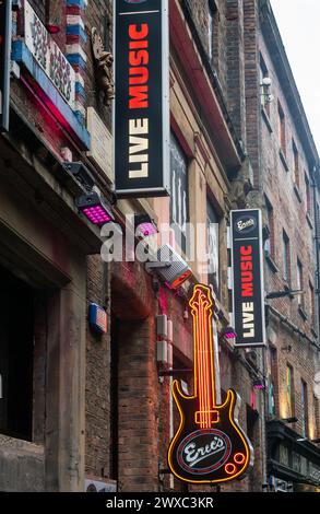 Eric's Music Bar in der Mathew Street in Liverpool Stockfoto