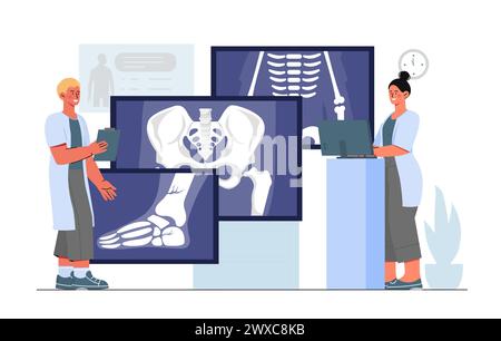 Ärzte mit Rheumatologie-Vektorkonzept Stock Vektor