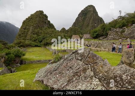 Machu Picchu, Peru. Januar 2024. Das historische Heiligtum Machu Picchu wurde 1983 von der UNESCO zum Weltkulturerbe erklärt. Stockfoto