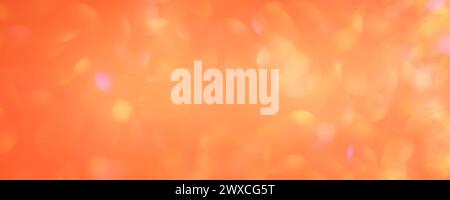 Unschärfe, Bokeh. Unschärfe-Licht Hintergrundbanner Größe orange mit Gelb und Rosa. Stockfoto