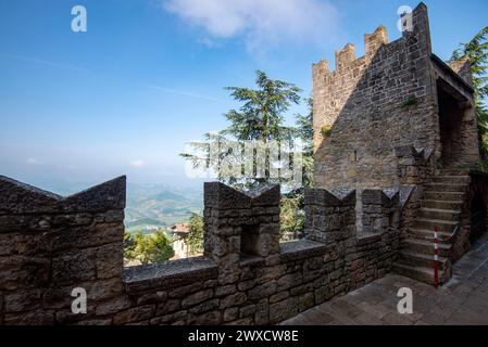 Zitadellmauer - San Marino Stockfoto