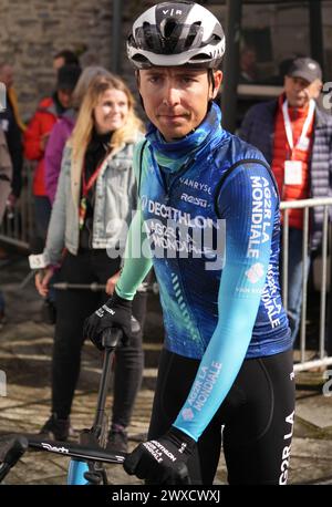 Benoit Cosnefroy von Decatlon AG2R La Mondiale während der Route Adelie de Vitré 2024, Radrennen am 29. März 2024 in Vitré, Frankreich - Foto Laurent Lairys/DPPI Credit: DPPI Media/Alamy Live News Stockfoto