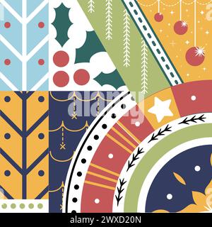 Weihnachten und Neujahr, saisonale Feiertage Stock Vektor