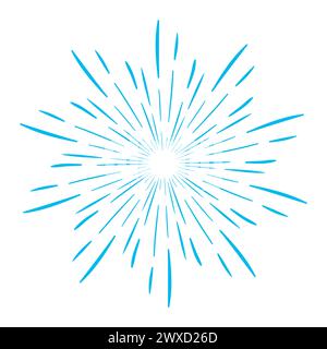 Blaues Feuerwerk Sparkle Vektor-Illustration Stock Vektor