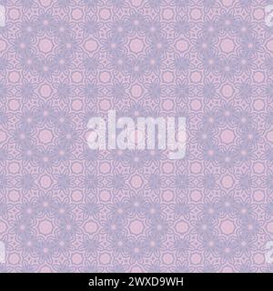 Elegantes, sehr schönes nahtloses lila-weißes Muster. Ethnischer Hintergrund im ornamentalen Stil. Geometrisch verziertes Wiederholungshintergrund. Dekorative Bucht Stockfoto