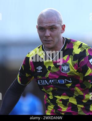 Peterborough, Großbritannien. März 2024. Georgie Kelly (CU) beim Spiel Peterborough United gegen Carlisle United EFL League One im Weston Homes Stadium, Peterborough, Cambridgeshire, am 29. März 2024. Quelle: Paul Marriott/Alamy Live News Stockfoto