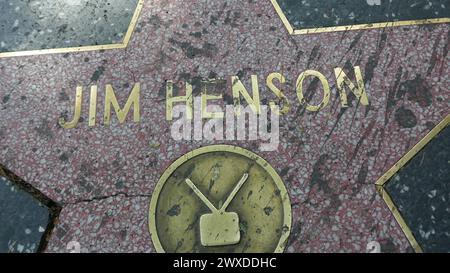 Hollywood, Kalifornien, USA 29. März 2024 Jim Henson Hollywood Walk of Fame Star am 29. März 2024 in Hollywood, Kalifornien, USA. Foto: Barry King/Alamy Stock Photo Stockfoto
