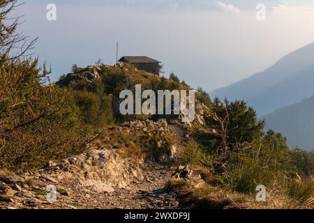 Der Gipfel des Mount Legnoncino in den Orobie Alpen Stockfoto