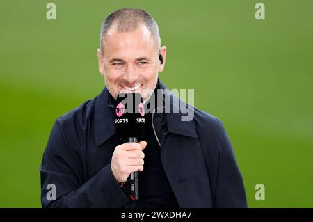 TNT Sports-Experte Joe Cole vor dem Premier League-Spiel in St. James' Park, Newcastle upon Tyne. Bilddatum: Samstag, 30. März 2024. Stockfoto