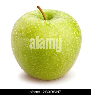Oma smith Apfelweg isoliert auf weiß Stockfoto