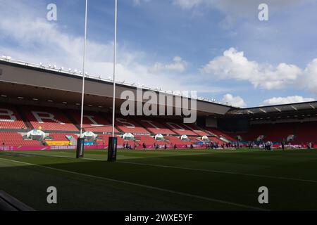 Bristol, Großbritannien. 30. März 2024. England gegen Wales im Ashton Gate Stadium der Guinness Women's Six Nations. Bristol, UK Credit: ️ Elsie Kibue/Alamy Live News Stockfoto