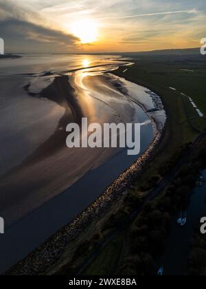 Abend im Lydney Harbour, Forest of Dean, Gloucestershire. Stockfoto