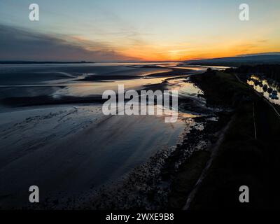 Abend im Lydney Harbour, Forest of Dean, Gloucestershire. Stockfoto