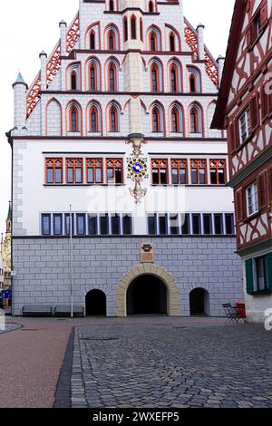 Historisches Rathaus von Bad Waldsee Stockfoto