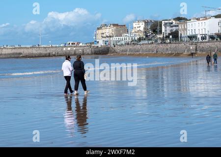 März 2024, Ostersamstag - Weston-super-Mare, North Sommerset, England, Großbritannien. Stockfoto