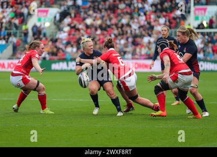 Bristol, Großbritannien. 30. März 2024. Bristol, England, 30. März 2024: Marlie Packer (7 England) in Aktion während des Women's Six Nations-Spiels zwischen England und Wales im Ashton Gate Stadium in Bristol, England (will Hope/SPP) Credit: SPP Sport Press Photo. /Alamy Live News Stockfoto