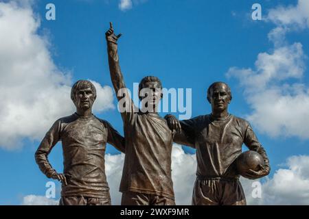 The Holy Trinity, Old Trafford Football Ground, Manchester United Stockfoto