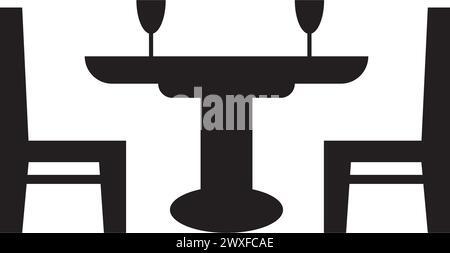 Esstisch Set Icon Vektor Illustration Symbol Design Stock Vektor