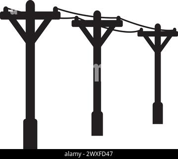 Hochspannungsnetzsymbol Vektor-Illustration Design Stock Vektor