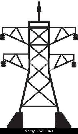 Hochspannungsnetzsymbol Vektor-Illustration Design Stock Vektor