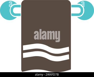 Handtuch Symbol Vektor Illustration Logo Design Stock Vektor