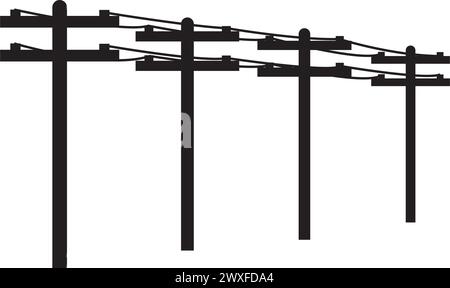 Hochspannungsnetzsymbol Vektor-Illustration Design Stock Vektor
