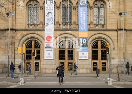 Universitat de Barcelona, Gran Via de les Corts Catalanes, Barcelona, Katalonien, Spanien *** Universitat de Barcelona, Gran Via de les Corts Catalanes, Barcelona, Katalonien, Spanien Stockfoto