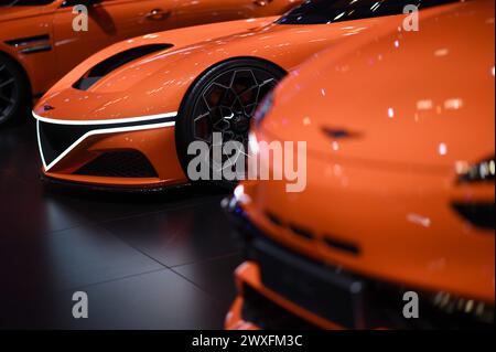 New York, USA. 30. März 2024. Genesis X Gran Berlinetta Concept (c) am 2. Tag der New York International Auto Show 2024 im Jacob Javits Convention Center, New York, NY, 30. März 2024. (Foto: Anthony Behar/SIPA USA) Credit: SIPA USA/Alamy Live News Stockfoto