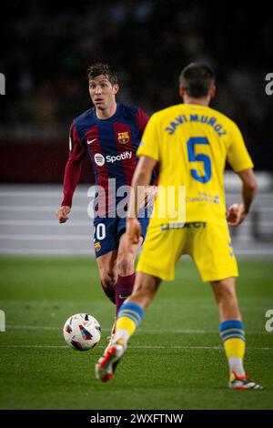 Barcelona, Spanien. 30. März 2024. Sergi Roberto (FC Barcelona) bei einem Spiel der La Liga EA Sports zwischen dem FC Barcelona und UD Las Palmas am 30. März 2024 in Estadi Olímpic Lluis Companys in Barcelona. Foto: Felipe Mondino/SIPA USA Credit: SIPA USA/Alamy Live News Stockfoto