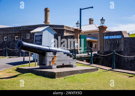 Fort Scratchley, eine ehemalige Küstenverteidigungsanlage, ist heute ein Museum in Newcastle, New South Wales, Australien. März 2024. Stockfoto