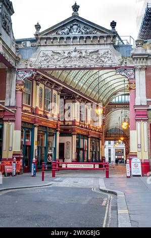 London, Großbritannien - 24. März 2024: Leadenhall Market in London. UK. Stockfoto