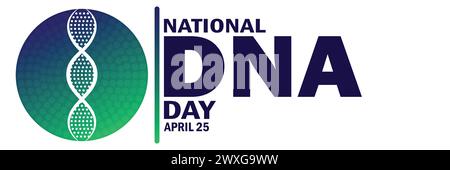 Nationaler DNA-Tag. Geeignet für Grußkarten, Poster und Banner. Stock Vektor