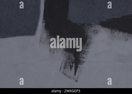 Dunkelblau Schwarz Pinselstriche Abstraktes Entwurfsmuster Wandtext Leerraum Hintergrund Leere Vorlage. Stockfoto