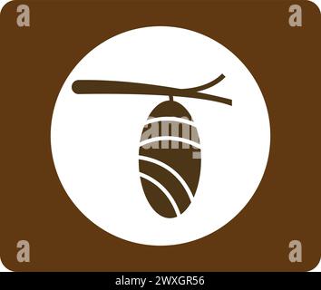 Cocoon Icon Vektor Illustration Logo Design Stock Vektor