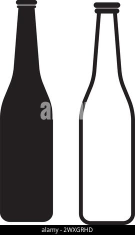 Bierflasche Icon Vektor Illustration Logo Design Stock Vektor