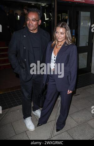 London, Großbritannien. 30. März 2024. Krishnan Guru-Murthy und Jowita Przystal nehmen an der Londoner Vorstellung von Graziano Di Primas Tanzshow „Believe: My Life on Stage“ im Peacock Theatre Teil. (Foto: Brett Cove/SOPA Images/SIPA USA) Credit: SIPA USA/Alamy Live News Stockfoto