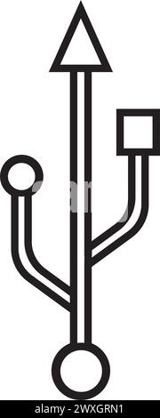 Logo für USB-Datenübertragung. vektordarstellung Symboldesign. Stock Vektor