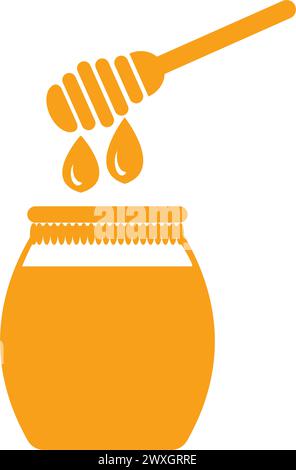 Design mit Vektorsymbolen für Honig Stock Vektor