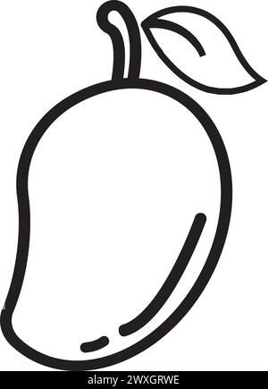 Mango Icon Vektor Illustration Symbol Design Stock Vektor