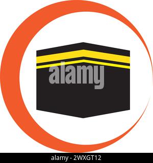 kaaba Icon Vektor Illustration Logodesign Stock Vektor